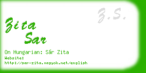 zita sar business card